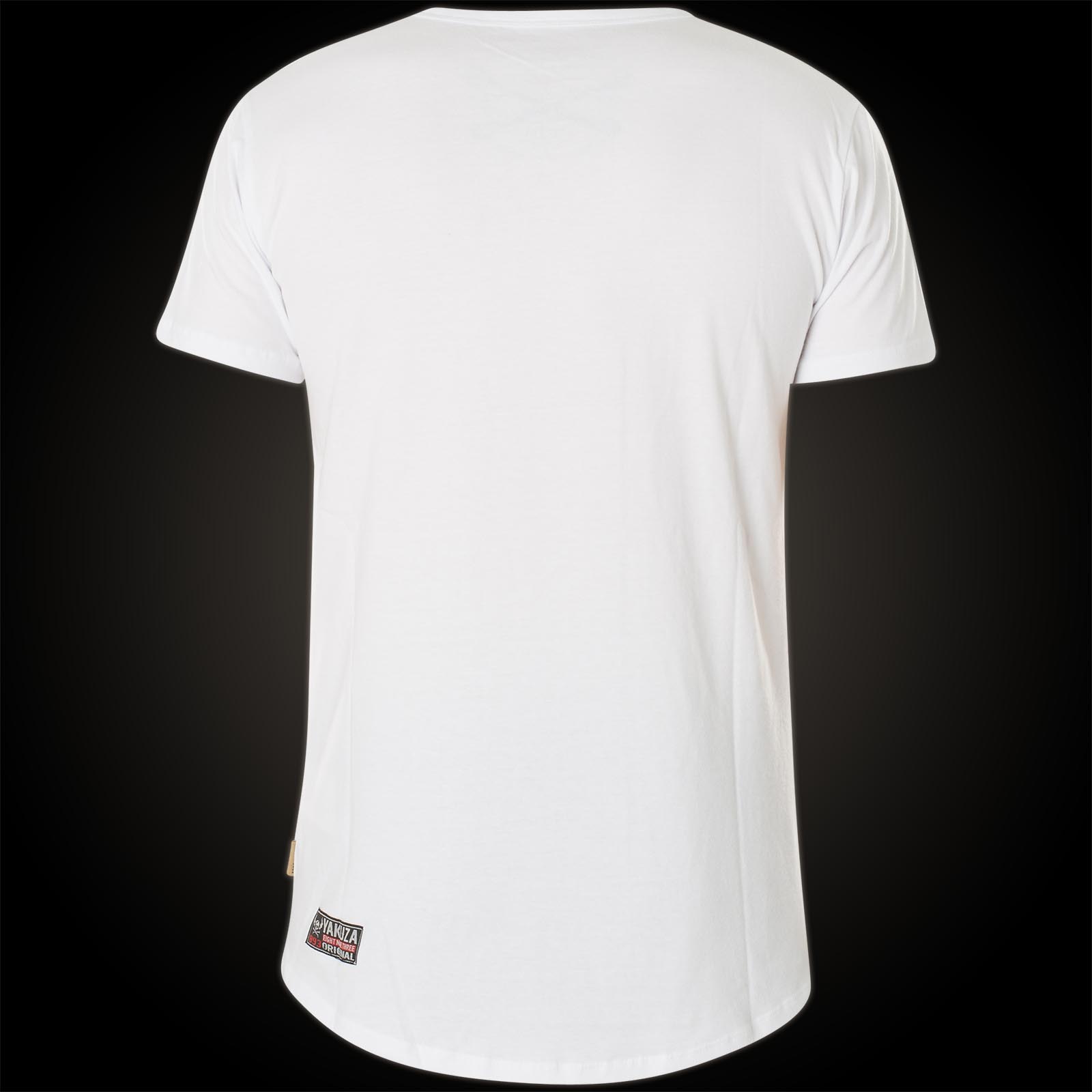 Yakuza T-Shirt Basic Line Long Tail V Neck T-Shirt TSB-10086 with logo ...