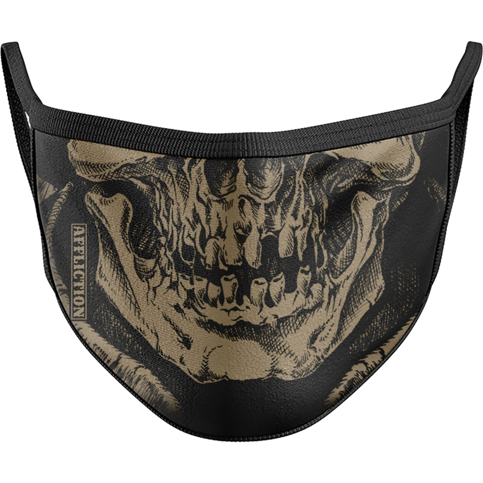 Affliction Conjuring Face Mask with detailed print and logo lettering