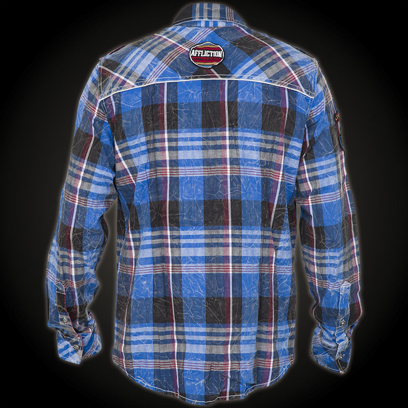 Affliction Shirt Until The Fall Flannel plaid shirt with embroidered ...
