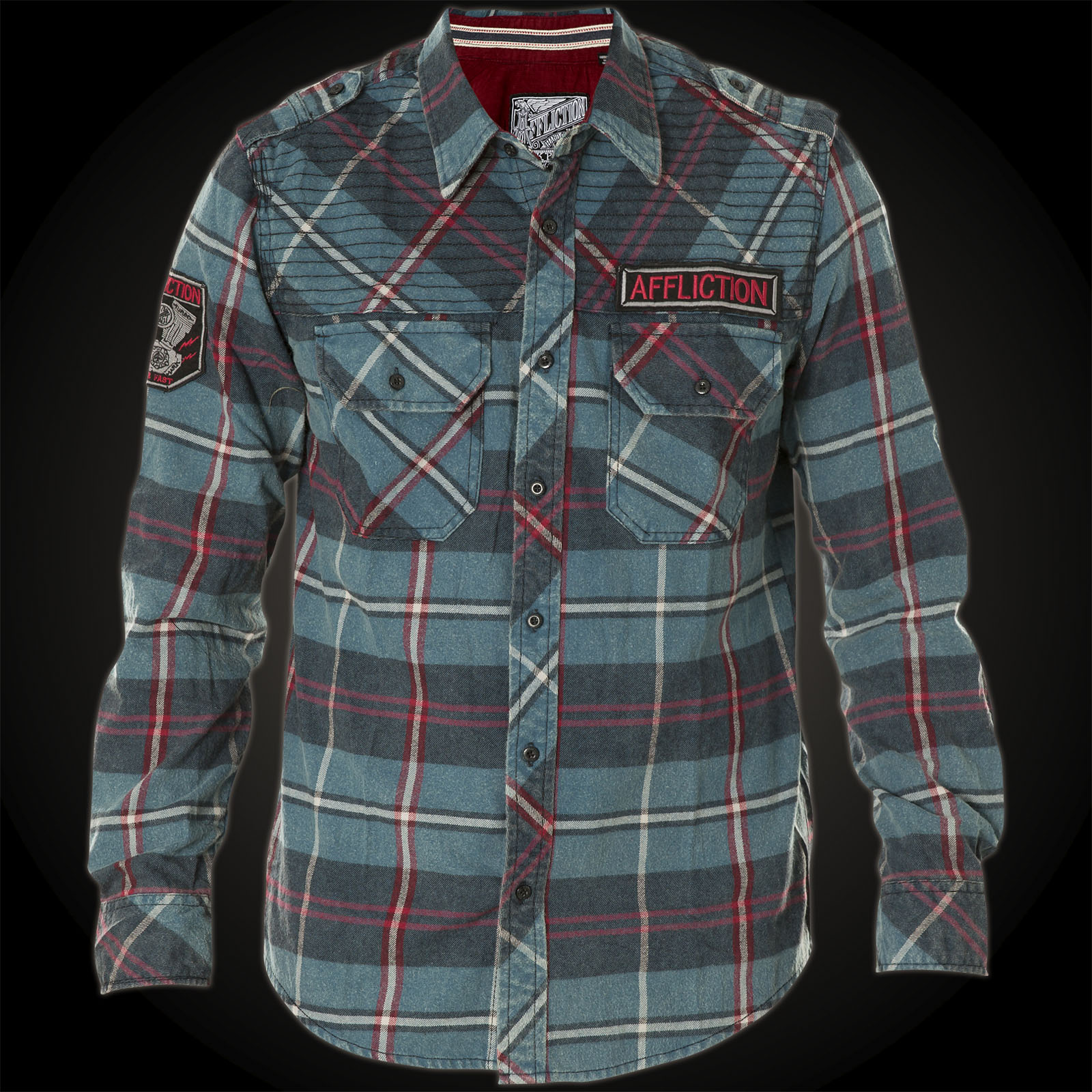 Affliction Shirt Eastside Button-down with patches