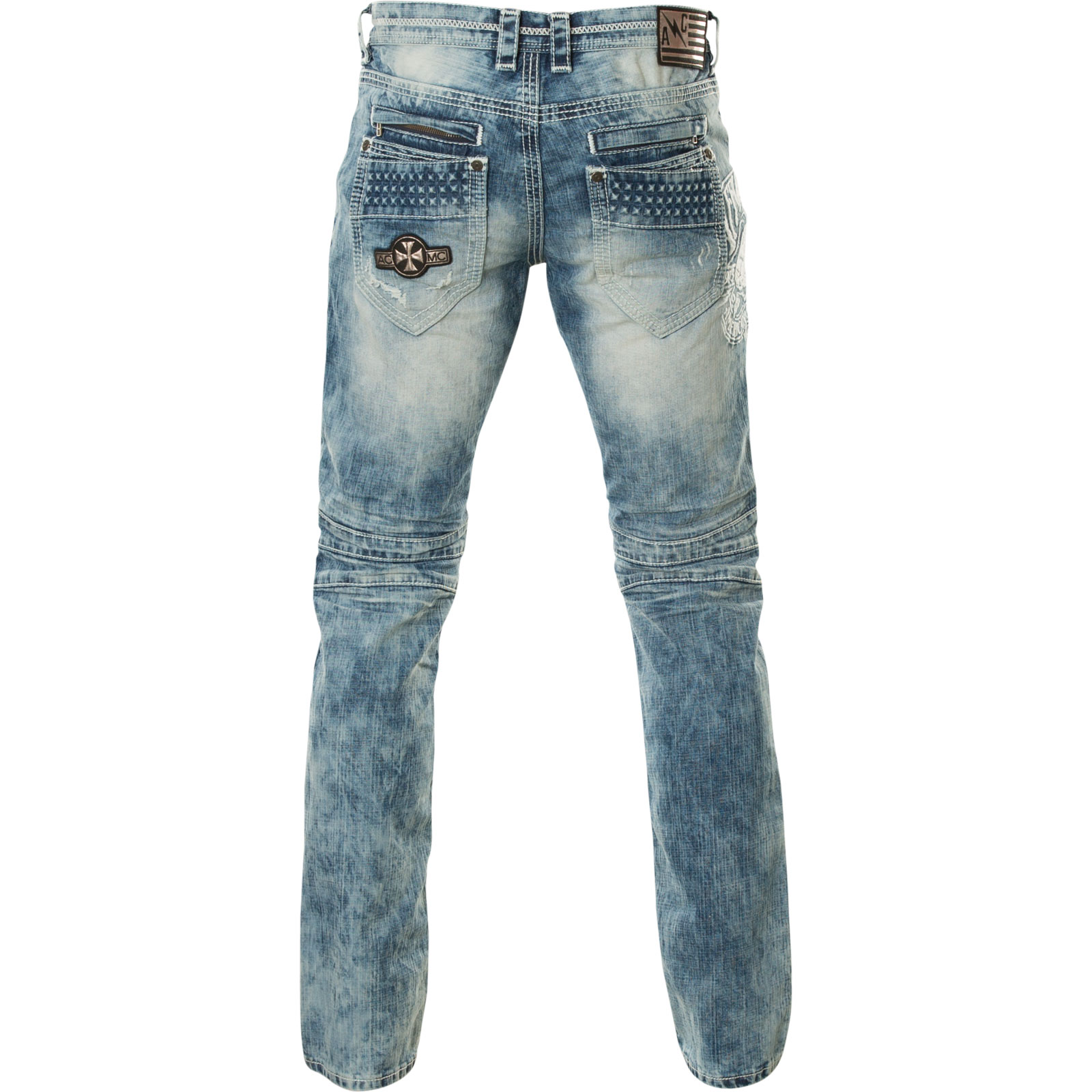Affliction Jeans Gage Relent Fletch with decorative seams, patch