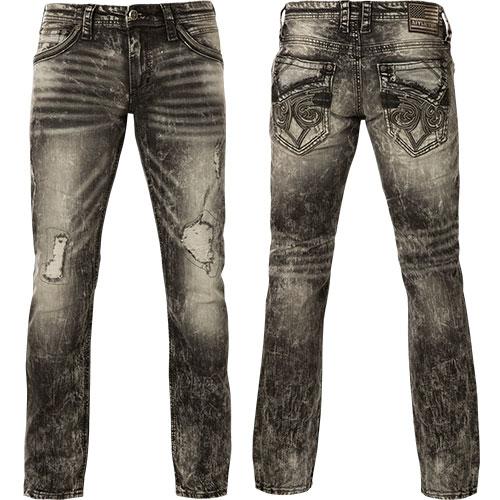 Affliction Jeans Ace Armor Bones with holes and tears