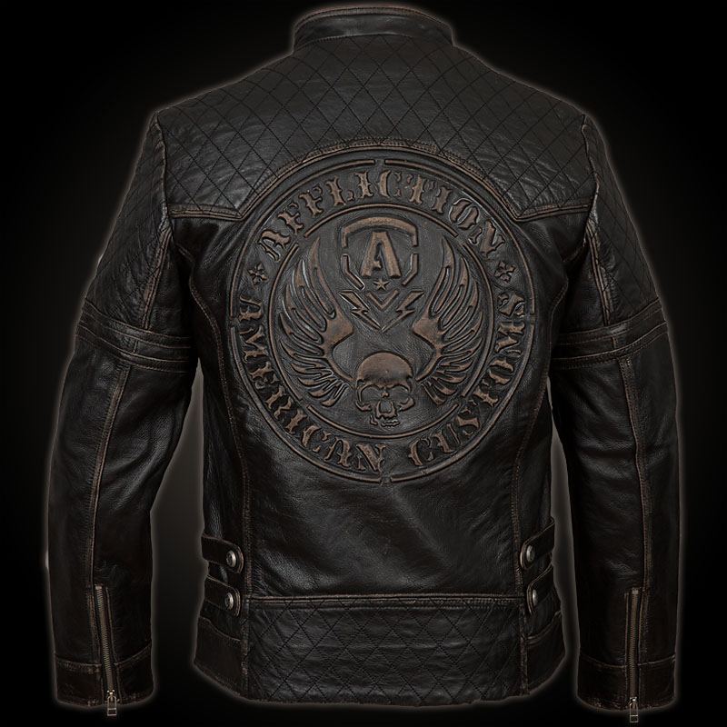 Affliction Breaking Free Leather Jacket. Biker Leather Jacket with ...