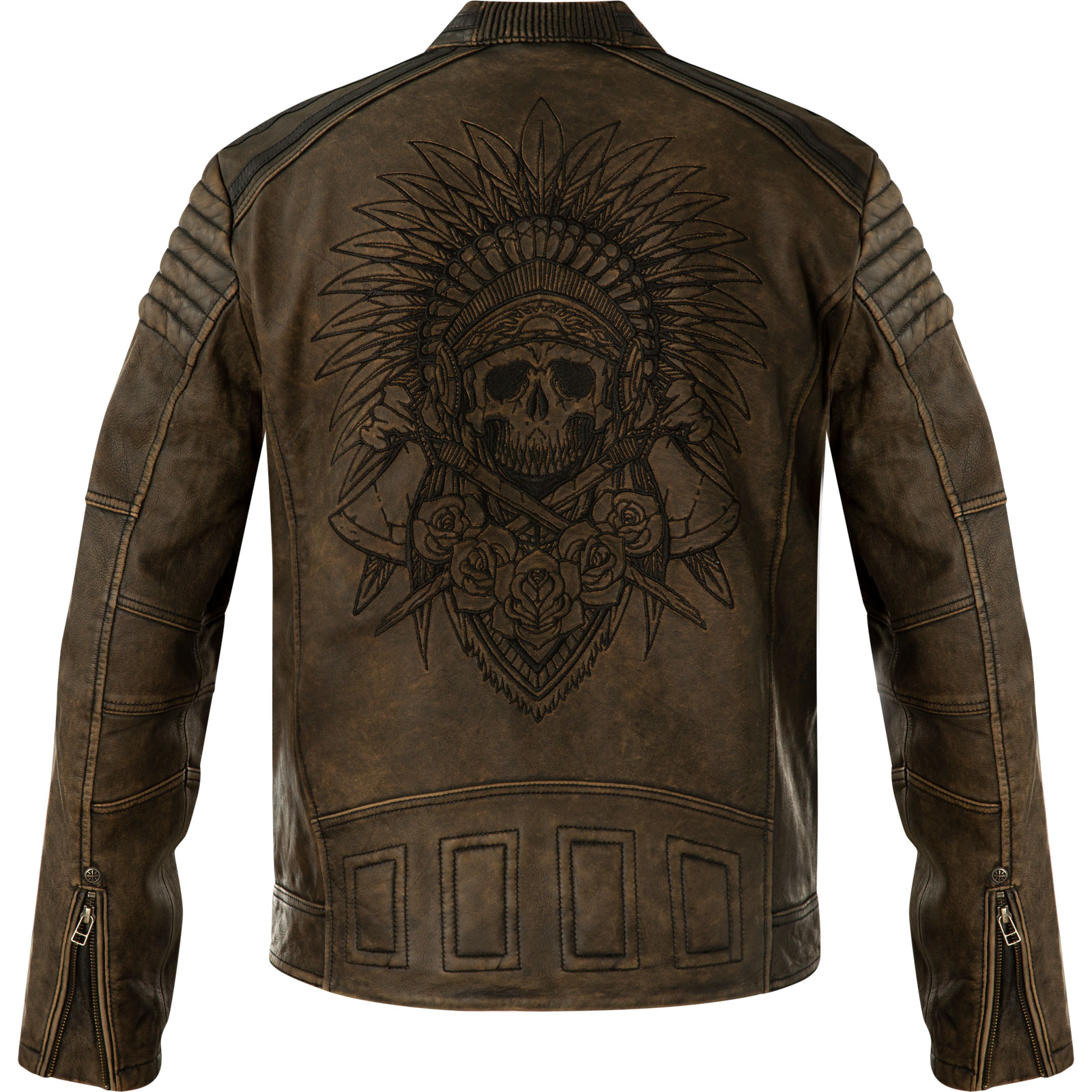 Affliction Affinity jacket in biker style made from genuine leather