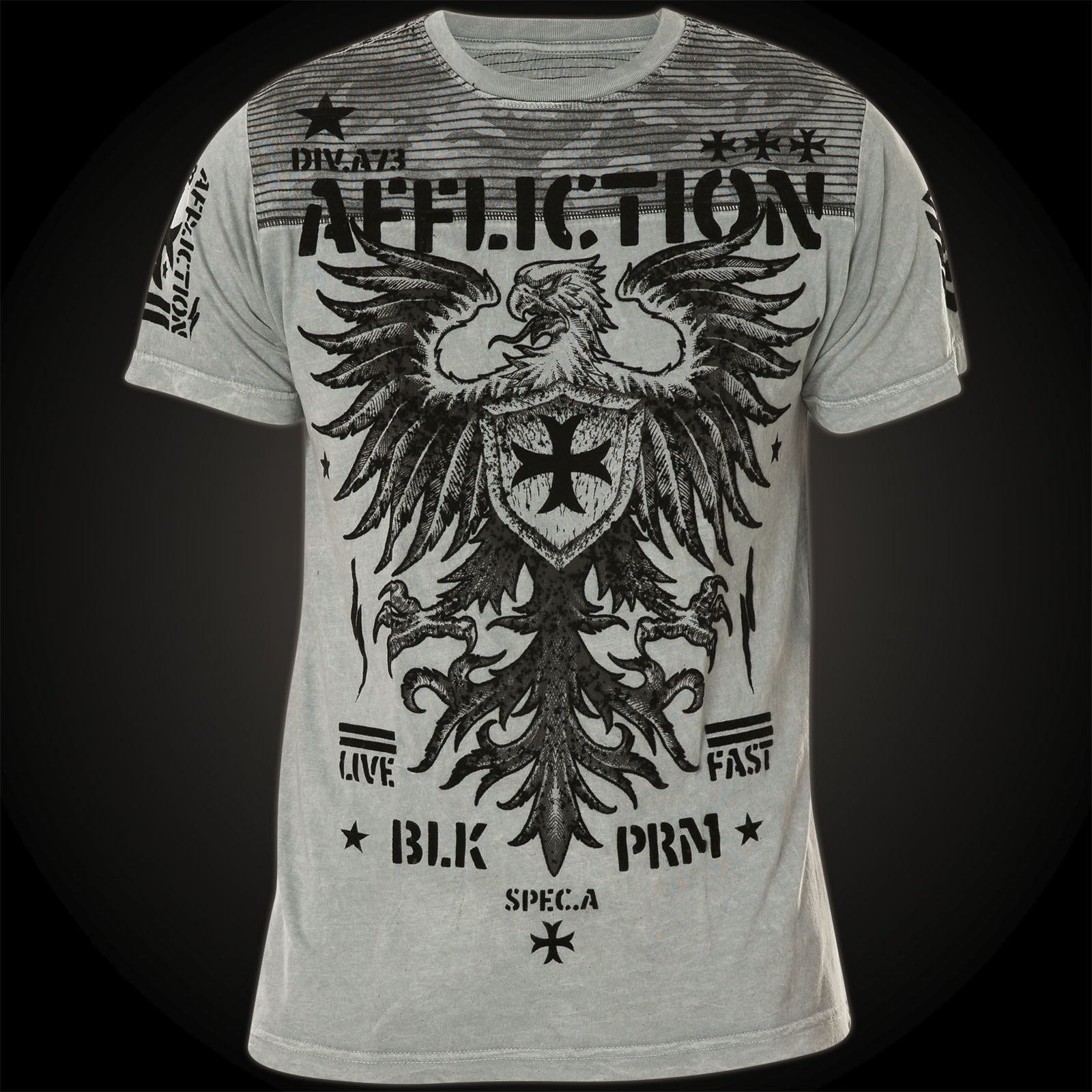 Affliction Full Value - T-Shirt with a large bird of prey