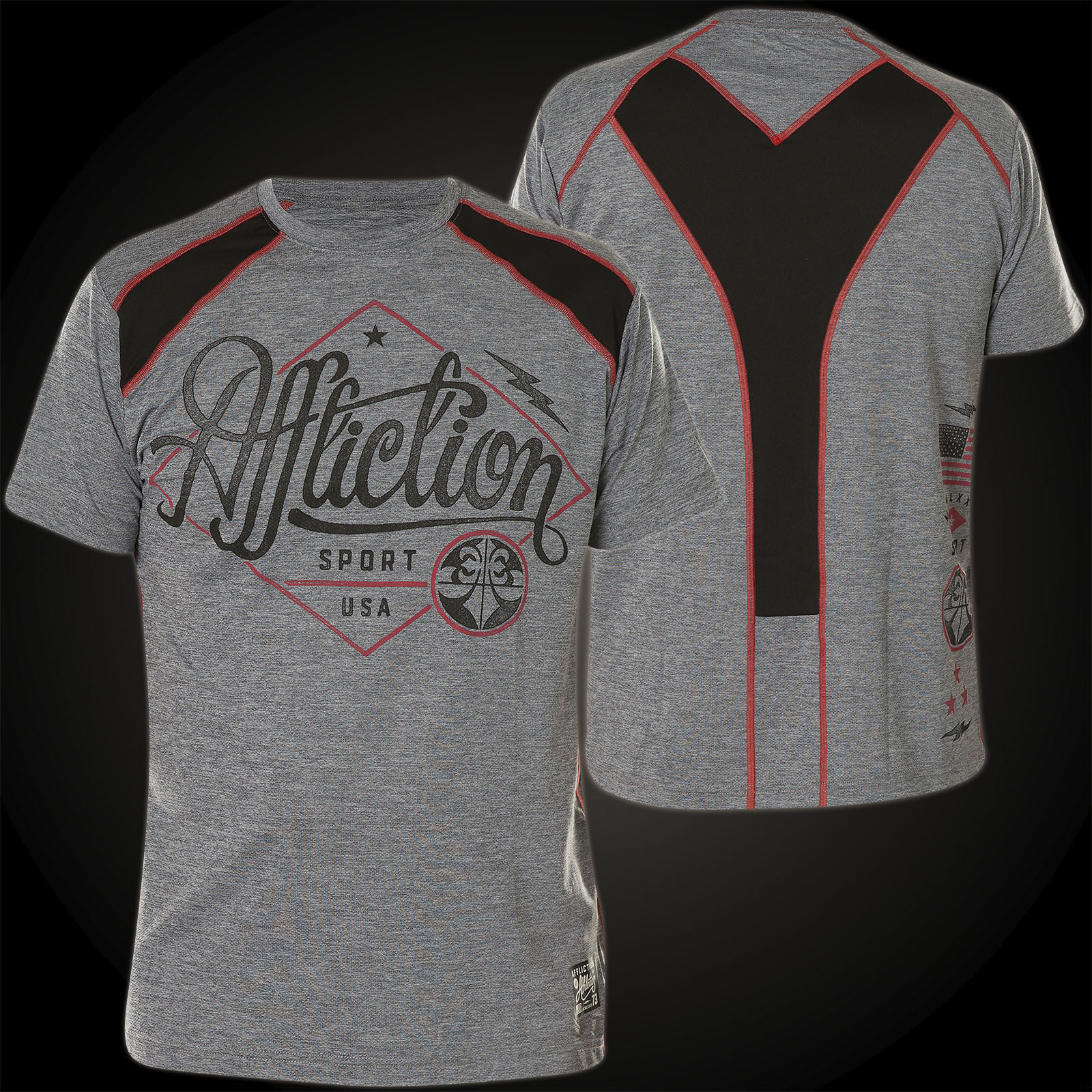 Affliction T-Shirt Sport USA featuring a fleur de lis and lettering