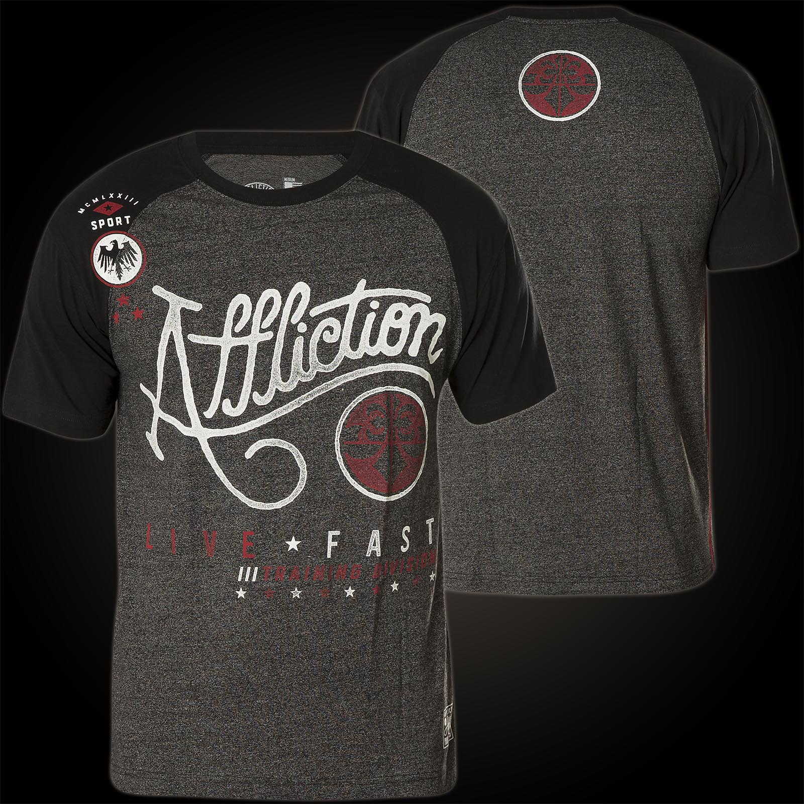 Affliction T-Shirt Elite LTD featuring a fleur de lis and a bird of prey