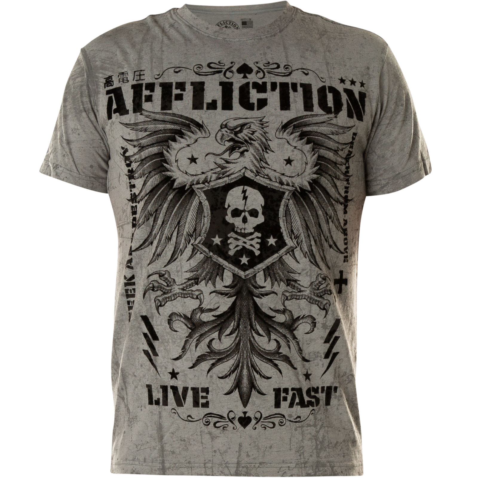 Affliction Warmachine T-Shirt Print with a heraldric animal