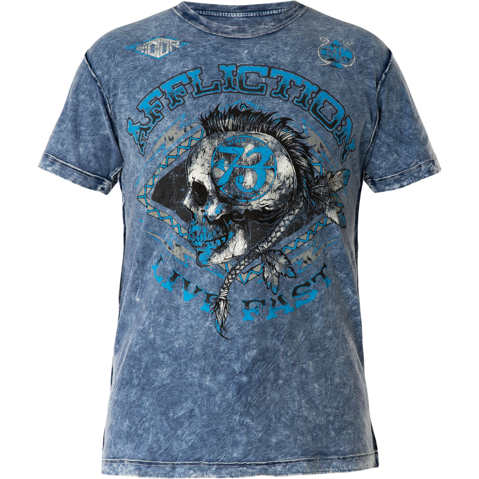 Affliction AC Lexington Rev. T-Shirt Print with bike and skull