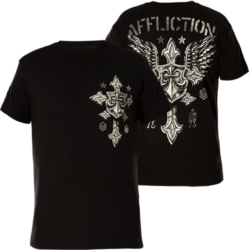 Affliction Return T-Shirt with large highly detailed prints