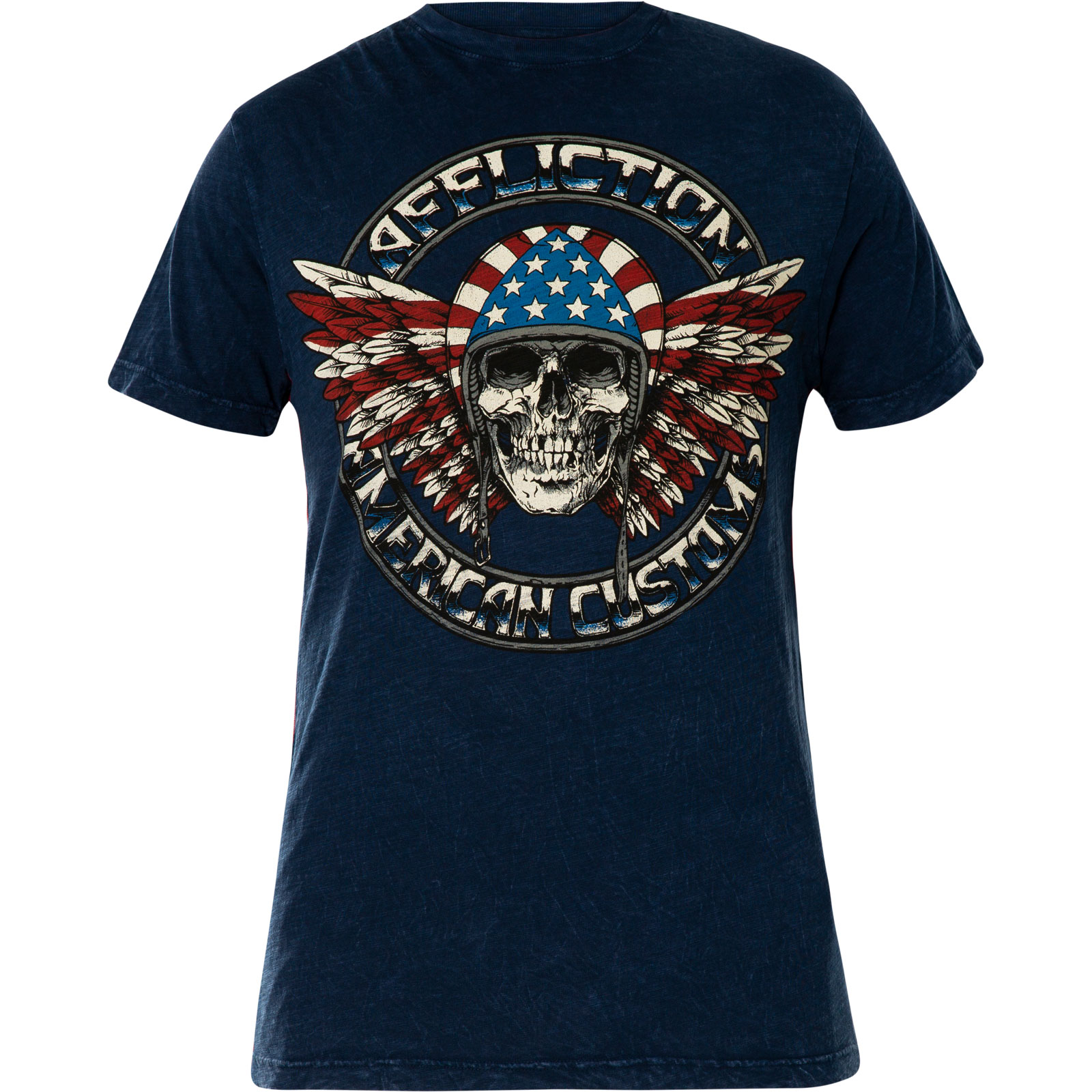 Affliction Interstate T-Shirt Print with skull, helmet and wings