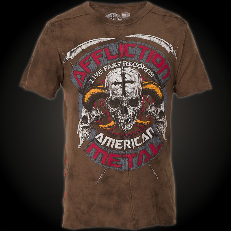 Affliction T-Shirt Battle Hymn - Shirt with elaborate multicoloured ...