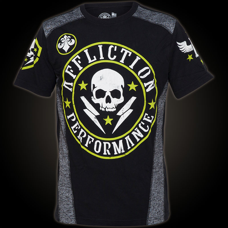 Affliction T-Shirt Fireflight - Shirt with large prints and lettering ...