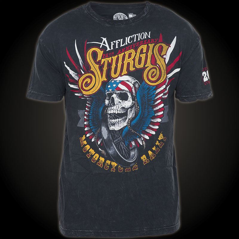 Affliction Sturgis 75TH - T-Shirt with large prints and lettering