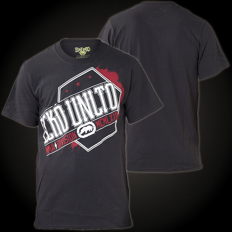 Ecko Unltd. MMA T-Shirt Hexagon. Black all over print design T-Shirt ...