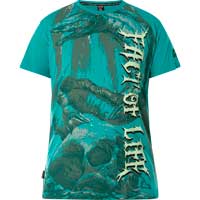 T-Shirt with highly detailed prints    Fact of Life T-Shirt Moray Eel TS-73  in green  Short-sleeved shirt  Large print with large lettering on the front and back side  Logo print near the lower seam, logo patch on the right side    100...