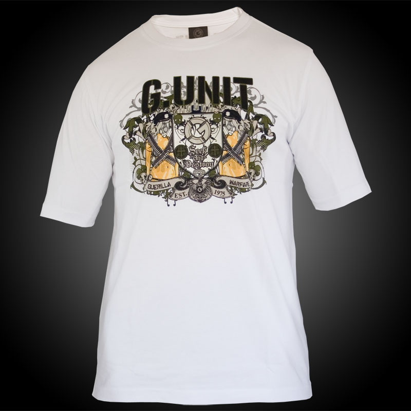 GUnit TShirt. White TShirt with large Print Design.