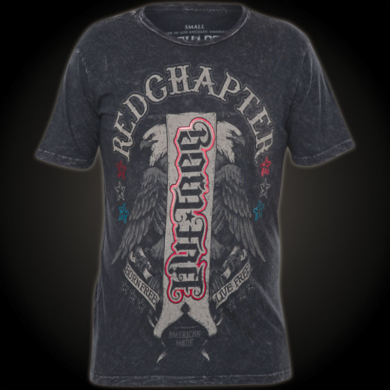 Red Chapter T-Shirt with striking print designs and red and blue foil ...