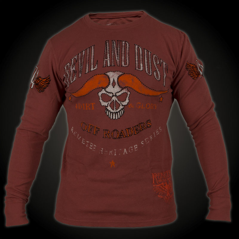 Remetee Long Sleeve Devil and Dust Thermal in Red. Washed L/S Thermal ...