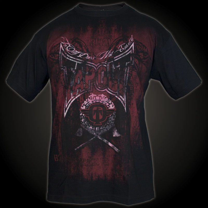 Tapout T-Shirt Sacrifice Theory: Black T-Shirt features Logo Print ...