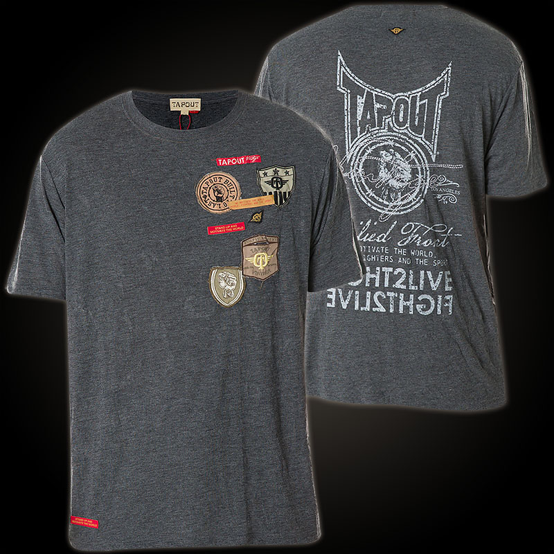 Tapout T-Shirt Vintage Badges with many Tapout patches