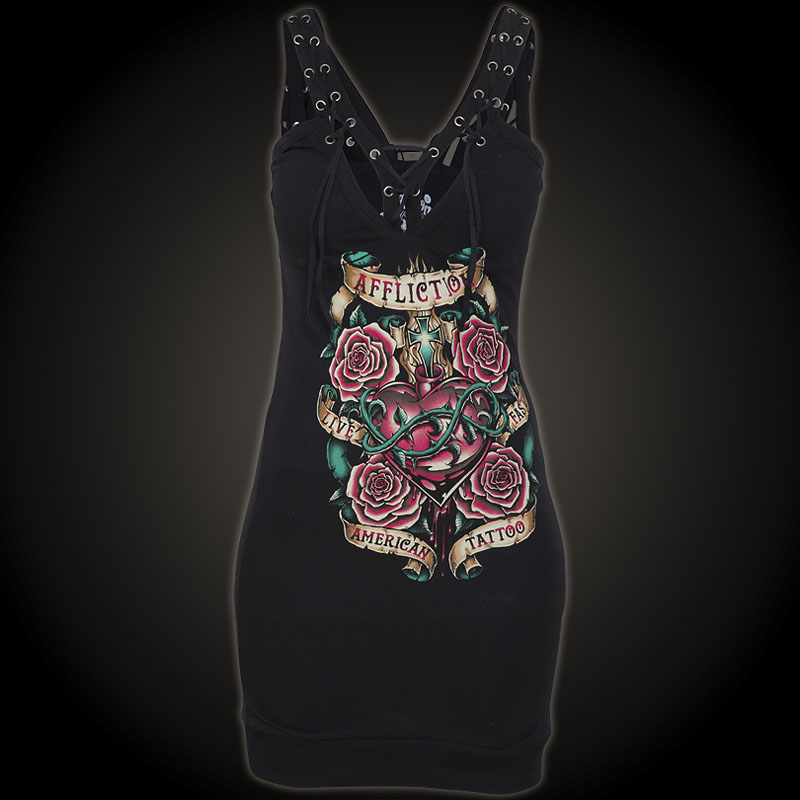Affliction Sacred Sermon Tank Dress - Dress with a large elaborate ...
