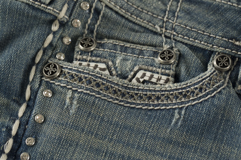 Affliction Jeans Jade Stone Cross Flap Tarnish Denim - Jeans with ...