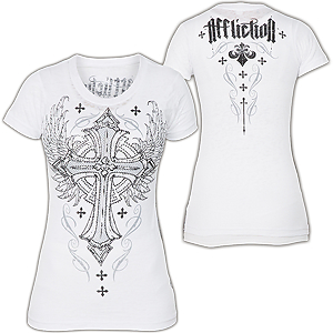 Affliction T-Shirt Cashmere - Shirt with large prints, lettering and ...
