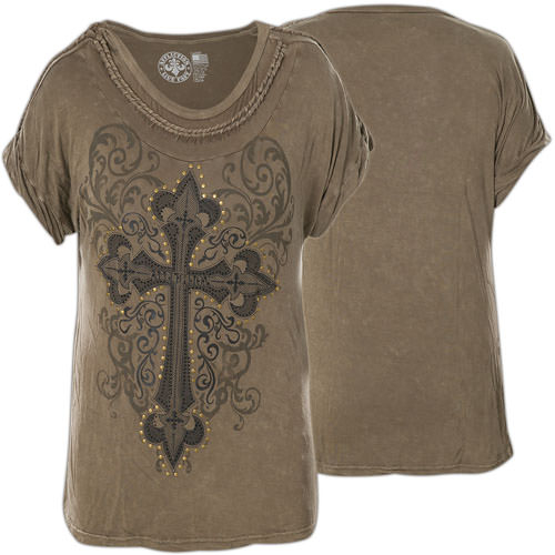 Affliction T-Shirt Confession with a decorated cross
