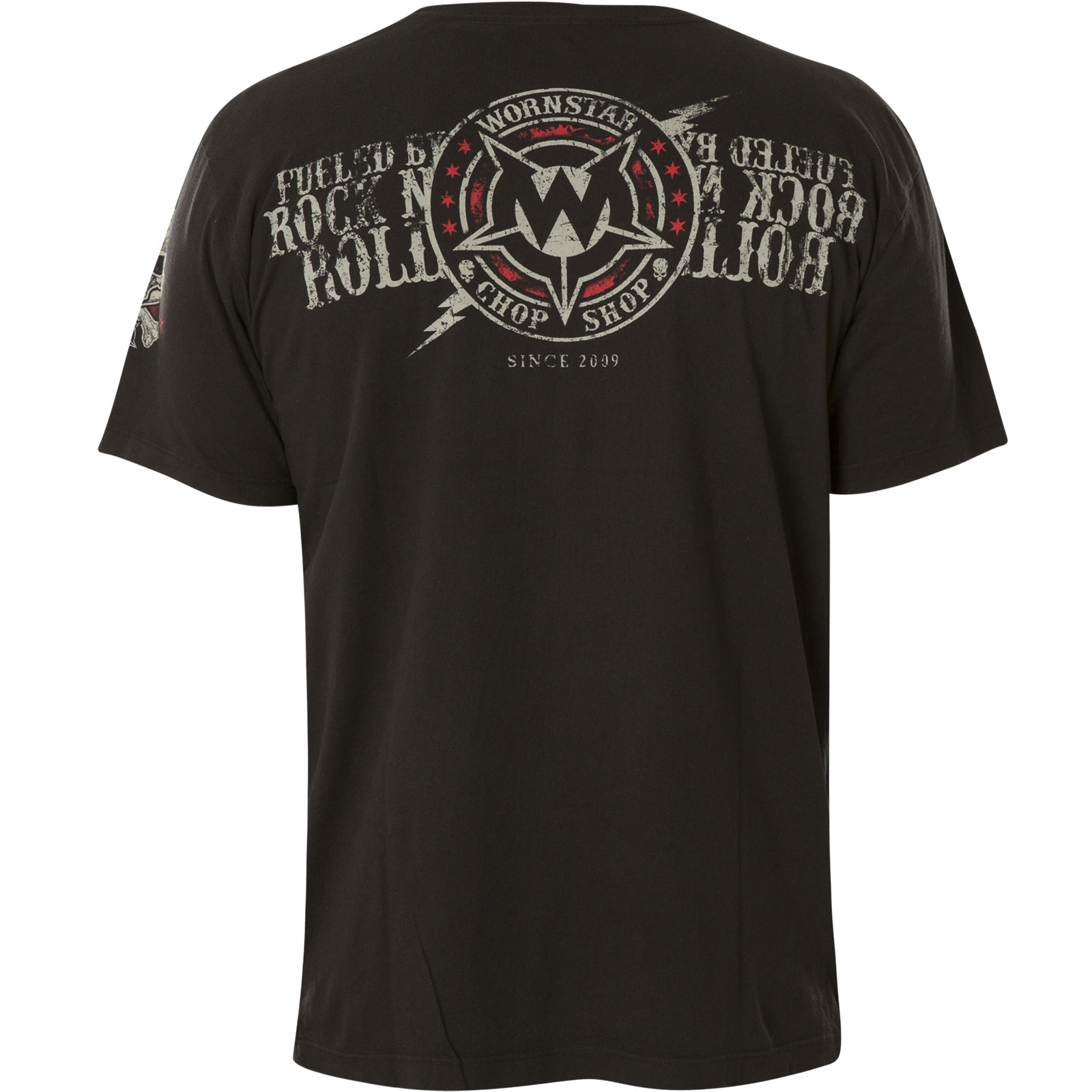 Wornstar T-Shirt Electric in black with large graphic and contrast ...