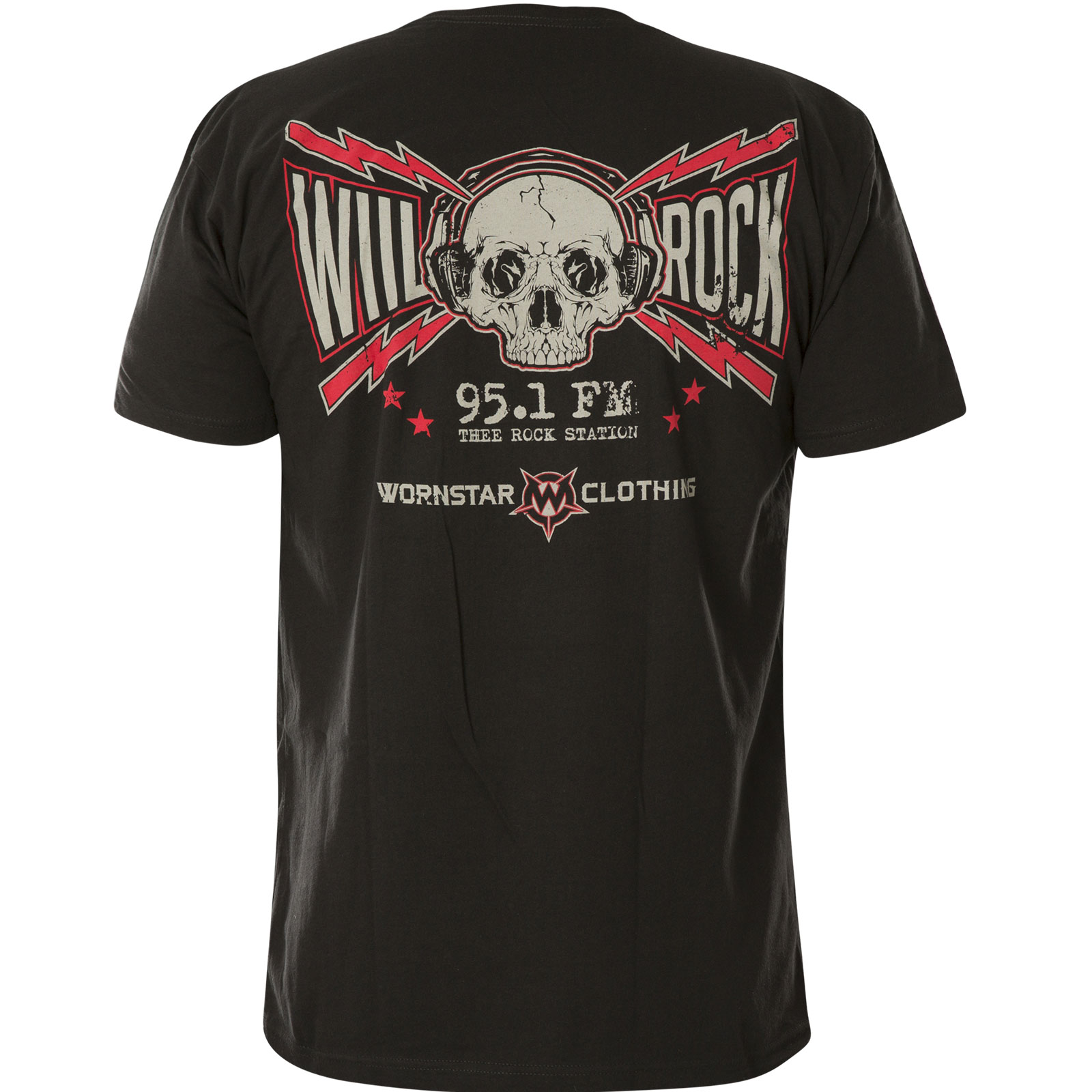 Wornstar T-Shirt Will Rock in black with large graphic and contrast ...