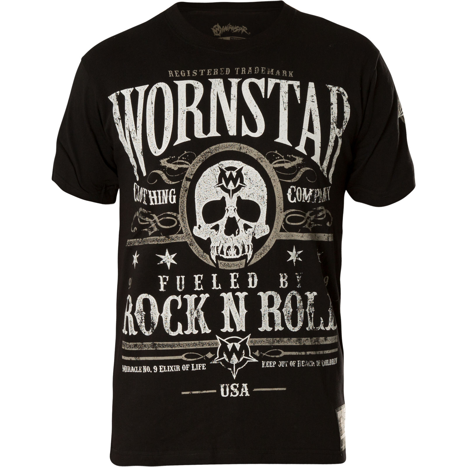 Wornstar T-Shirt Elixir in black with large graphic