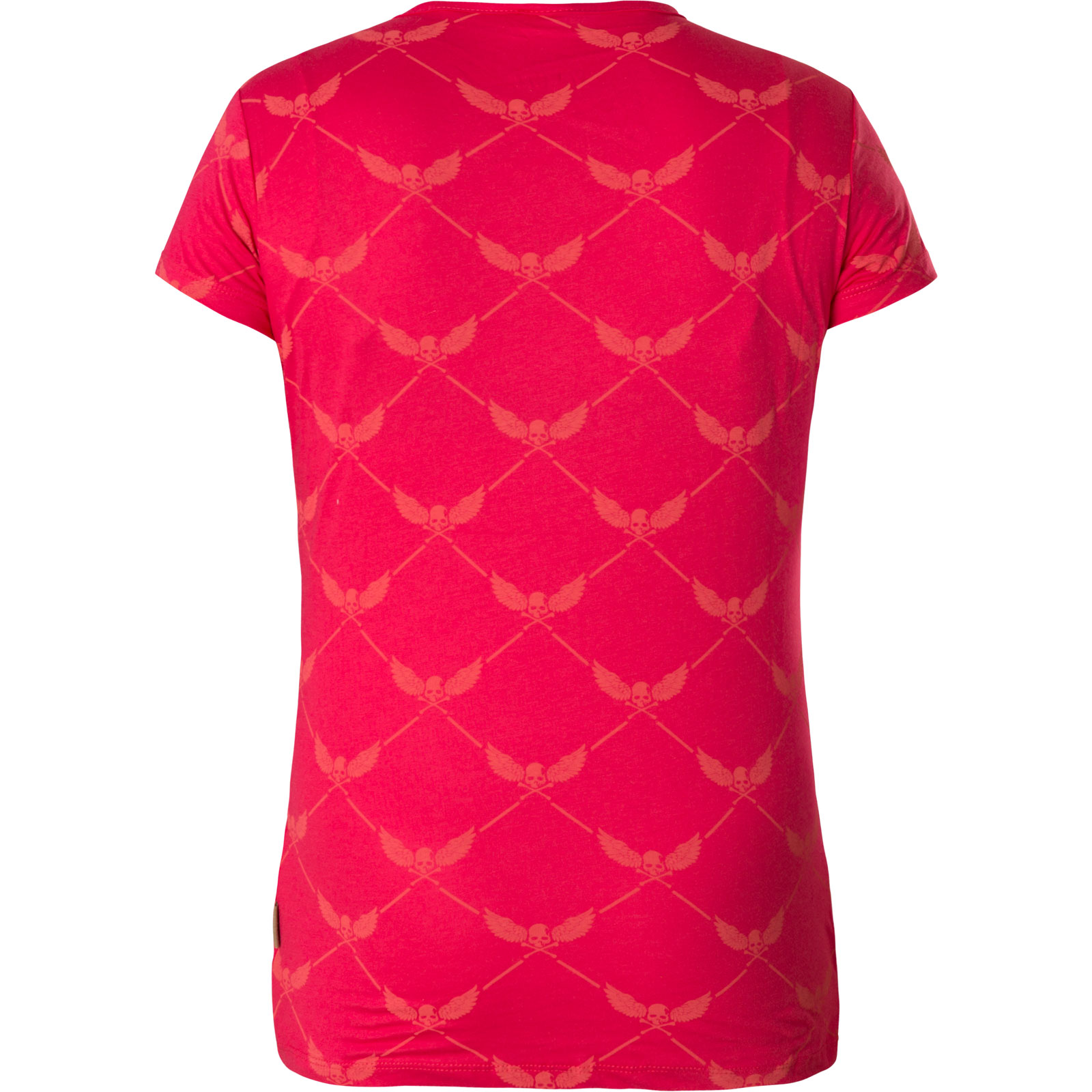 Yakuza Crests V-Neck GSB-14141 Print in red with a skull and wings