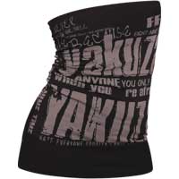 Shirt with all over print, lettering and patch    Yakuza Anyone Bandeau Shirt GSB-23140  in black  Strapless top  Extra wide stretch band along the chest  Logo lettering on the left side  Multicolored all over print on the both sides  Patch on the...