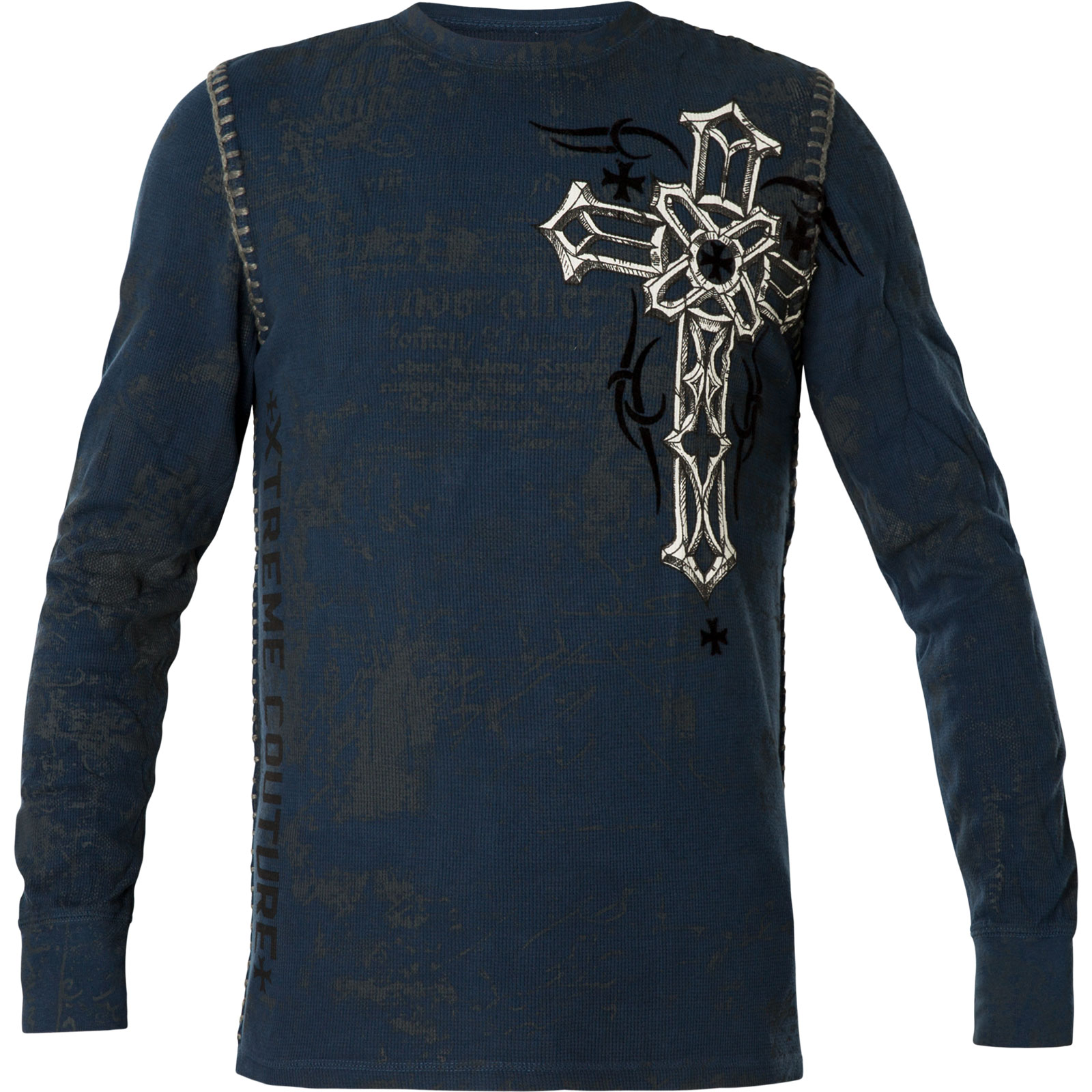 Xtreme Couture by Affliction Thermal Darker Side print with a cross and ...