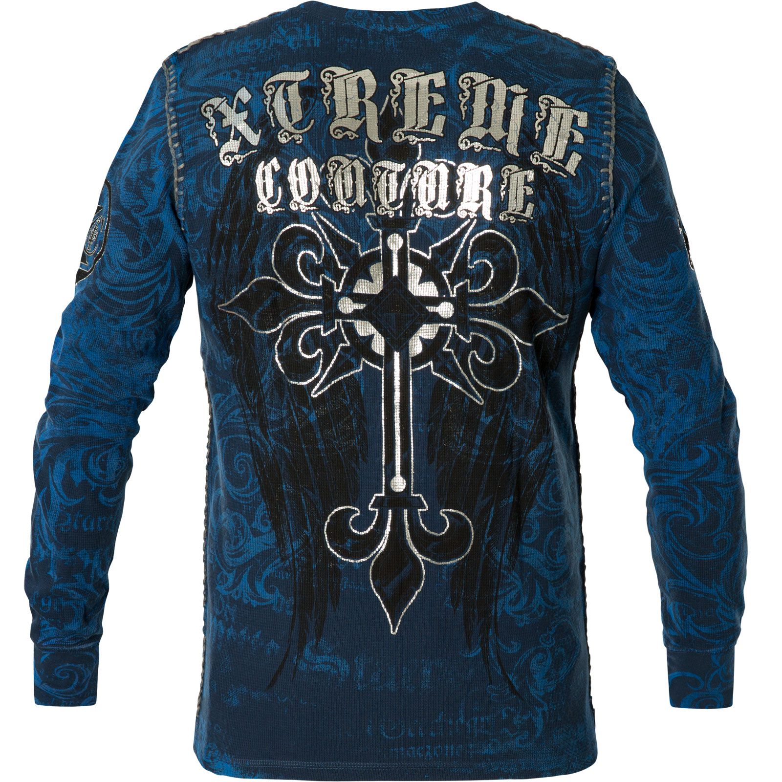 Xtreme Couture by Affliction Thermal Hercules Print with wings and a cross