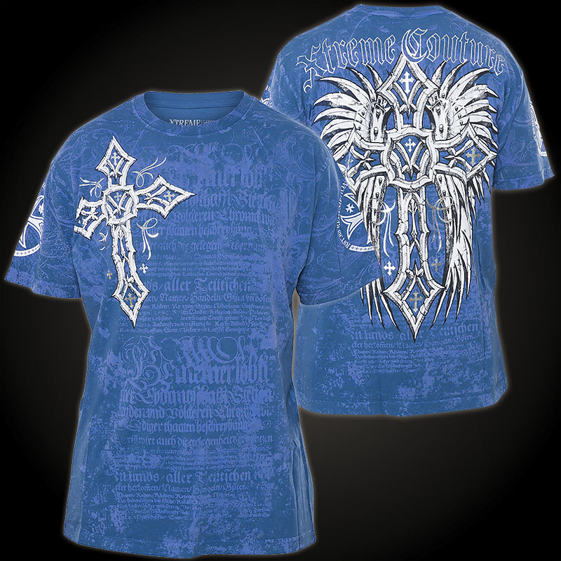 Xtreme Couture by Affliction T-Shirt with all over print design and ...