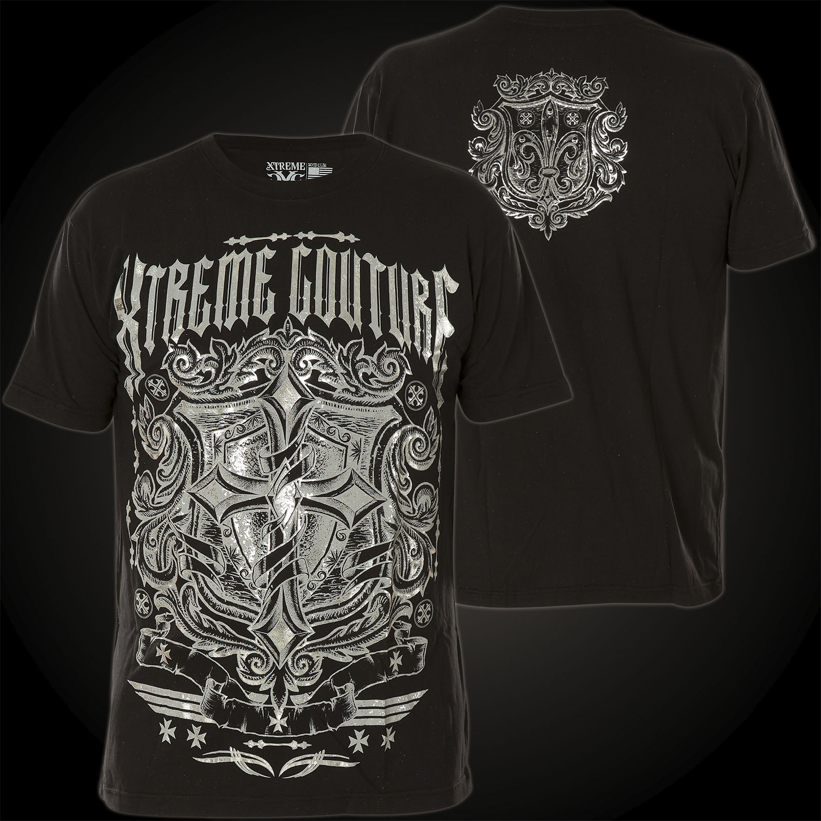Xtreme Couture T- Shirt Ultimatum with a large shield and cross