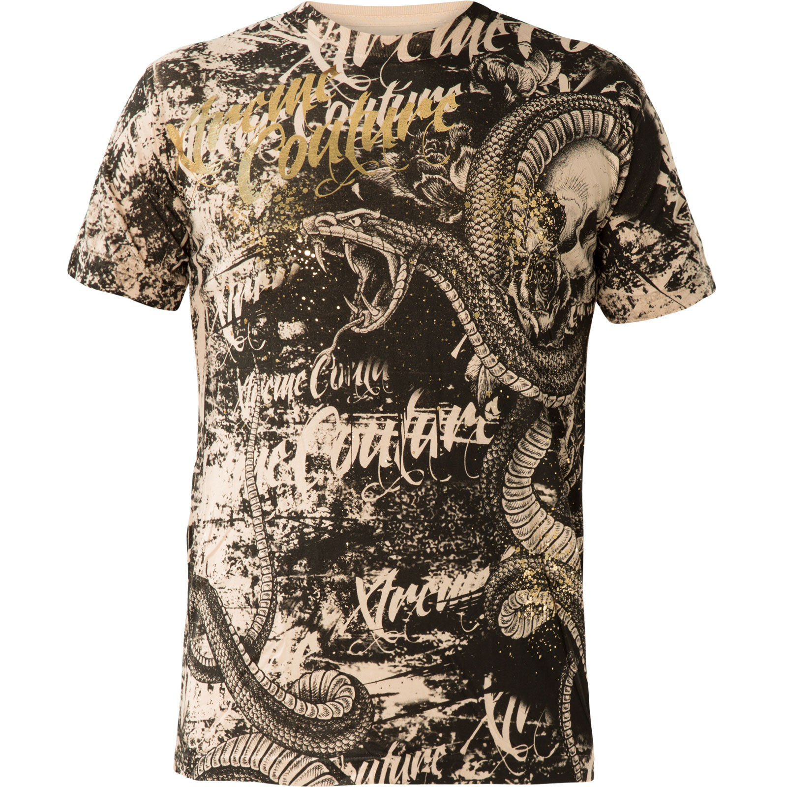 Xtreme Couture T- Shirt Blacktooth Grin with a snake and skull