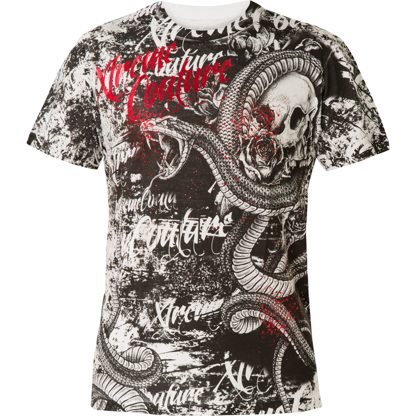 Xtreme Couture T- Shirt Blacktooth Grin with a snake and skull