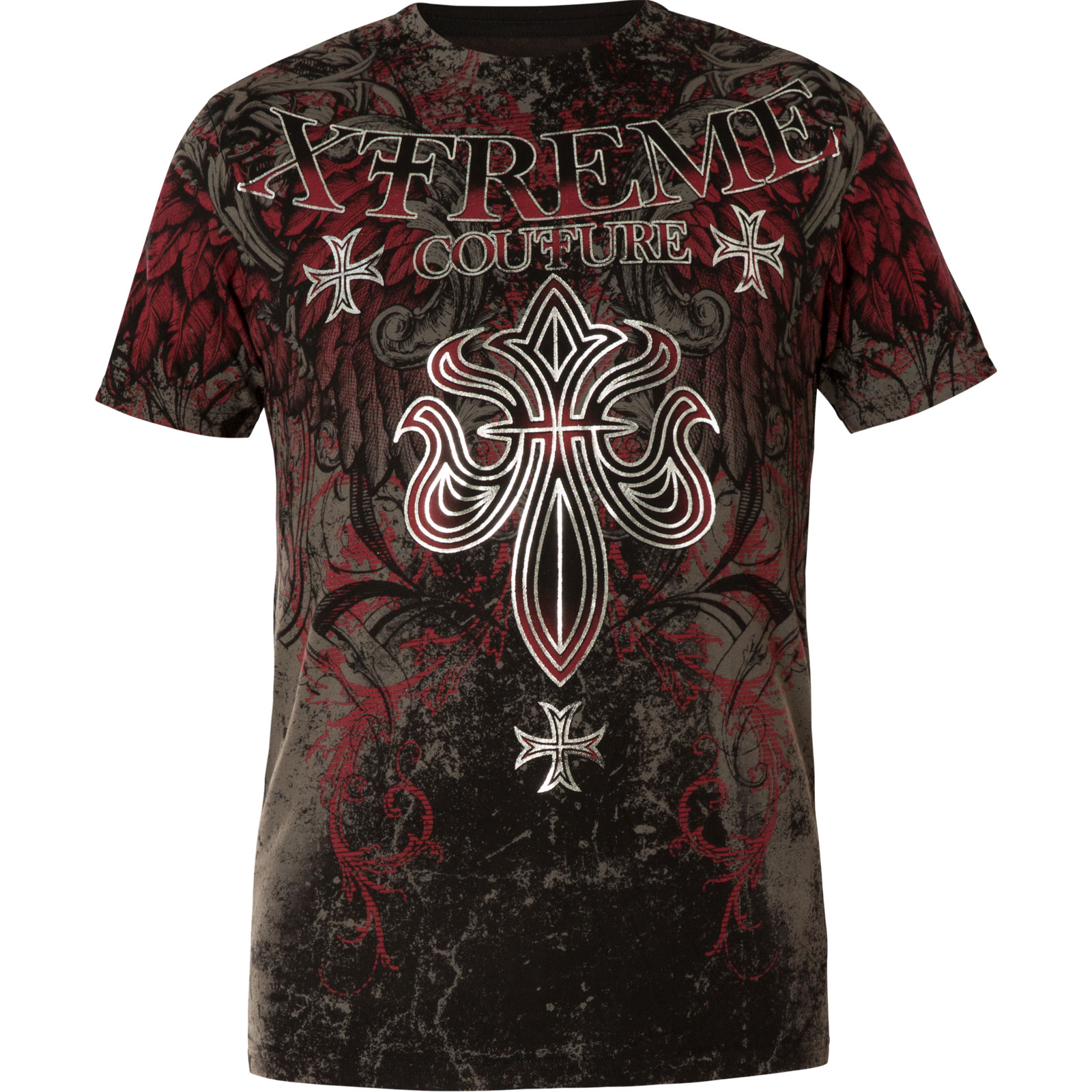 Xtreme Couture T- Shirt Bold Cipher print with a fleur de lis
