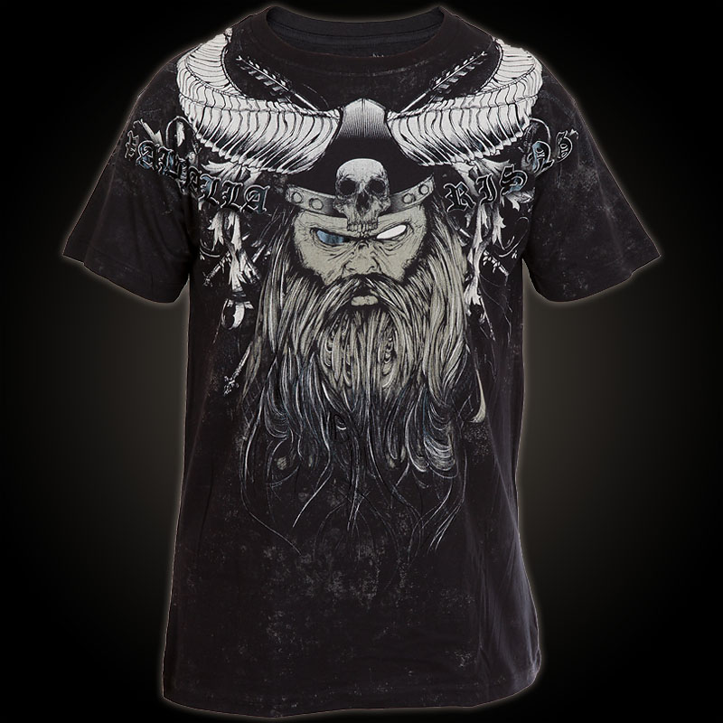 Xzavier Crom T-Shirt - Black T-Shirt with large Print Designs and Foil.