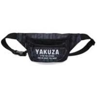 Belt Bag with all over print and patch    Yakuza Anyone Belt Bag GTB-22101  in black  Belt Bag  All over print  Large main compartment, front small pocket and safety pocket at the back with zipper  Large patch on the front of the smaller...
