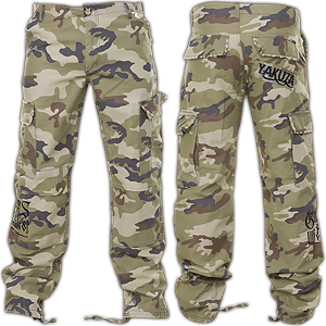 Yakuza Pant CPB-643 - Cargo jeans with embroidering and a patch