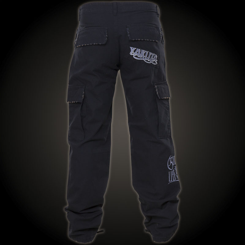 Yakuza Pant CPB-643 - Cargo jeans with embroidering and a patch