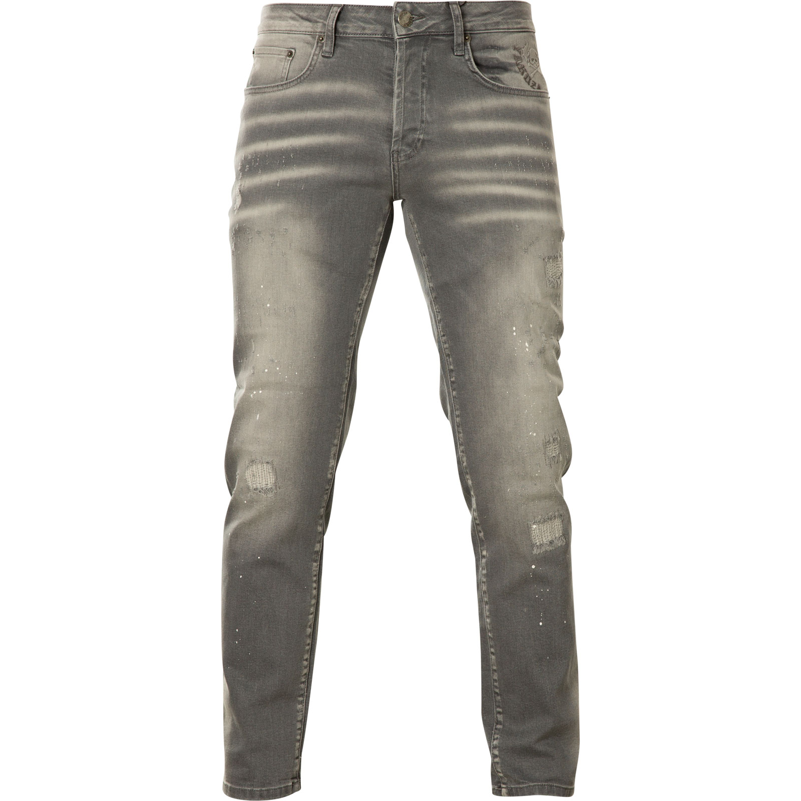 Yakuza Destroyer Straight Jeans JEB-15044 with lots of colourful splotches
