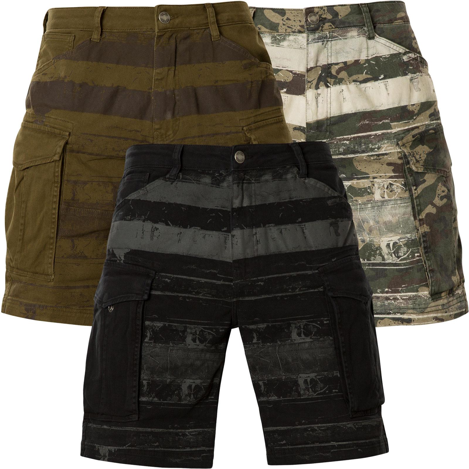 Neue Yakuza Herren Death Core Cargo Shorts Camouflage