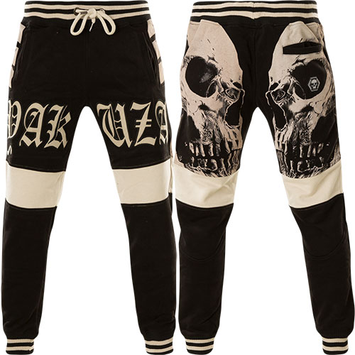 Yakuza Skull V02 Jogger JOB-12050 Joggers with embroidered patches