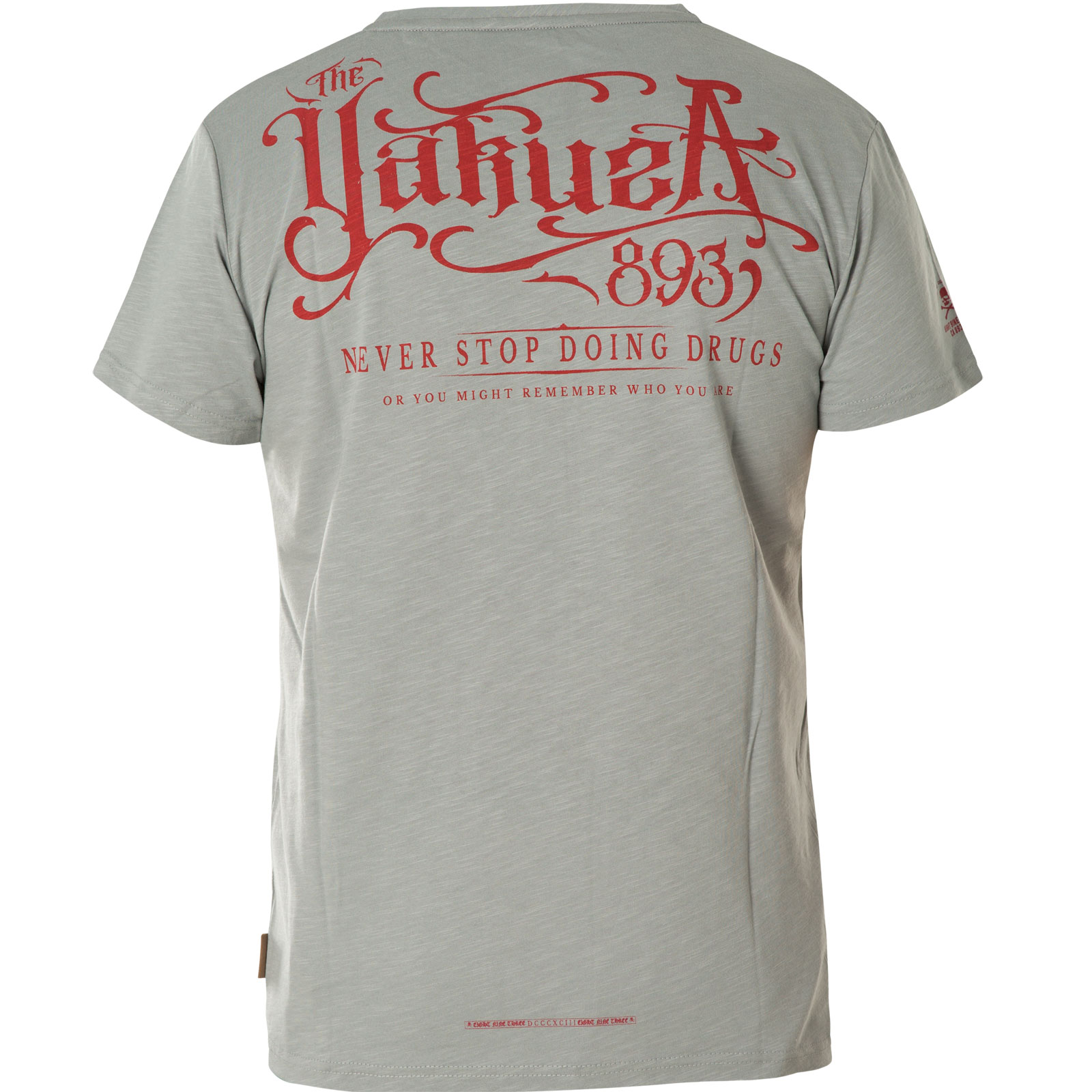 YAKUZA Never Stop Label T-Shirt TSB-14060 White Weiß T-Shirts 