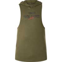 Tank top with large lettering    Yakuza FS Hooded Tank Top UHB-22074  in olive  Sleeveless shirt with hood  Large lettering in front and in back  Logo patch along the side    100 % Cotton    Authentic T-Shirt by Yakuza ...